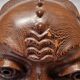 Sculpture of an african head and its base - wenge wood 1960