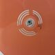Vintage orange metal pendant light in Memphis style – 1980s