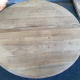 Louis Philippe 19th century extendable round table renovated in solid oak 200cm