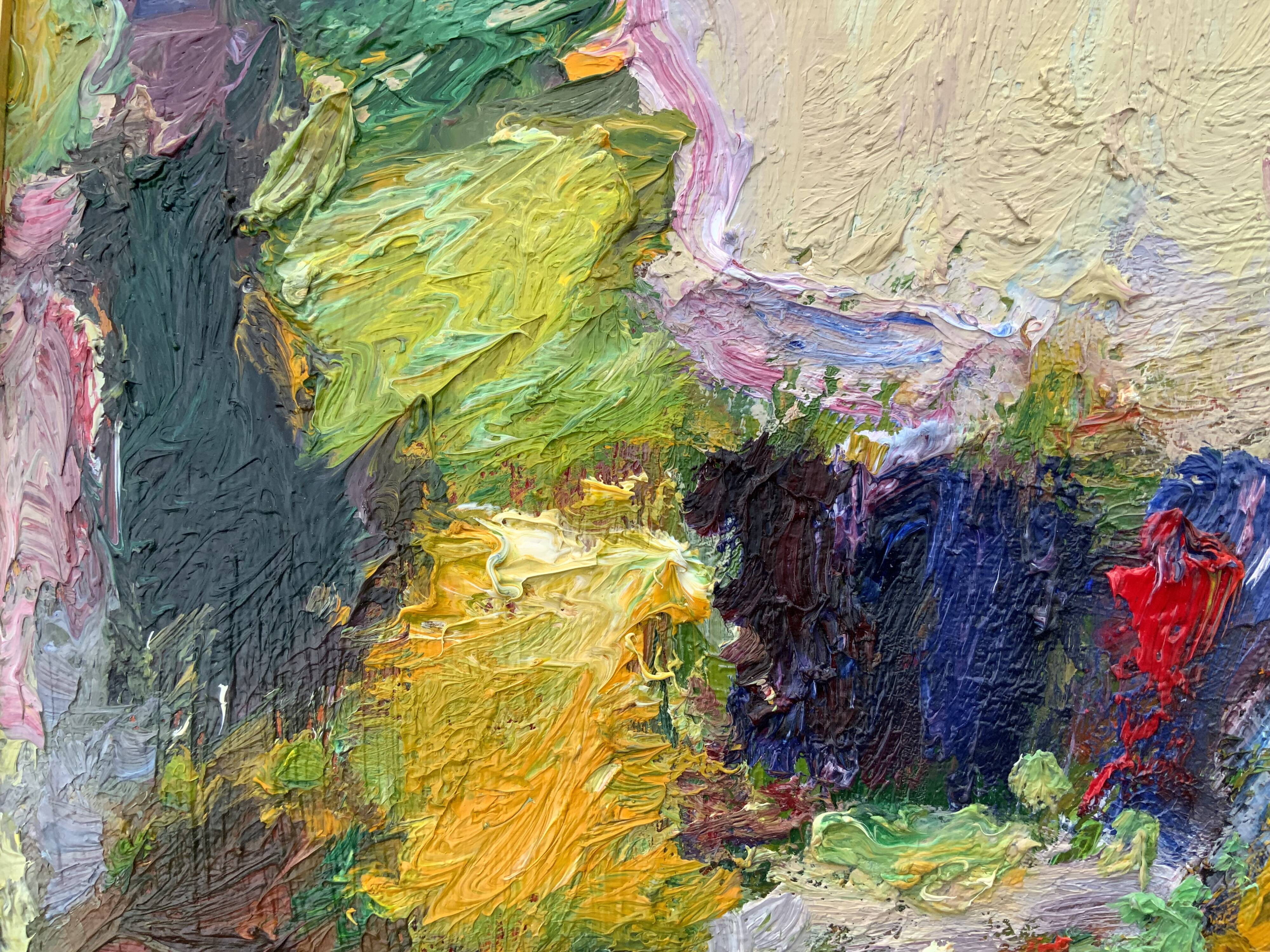 Vintage Original Expressionist Oil On Canvas By A. Eres, 1977