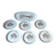 Flat fish service and 6 plates - Gien earthenware