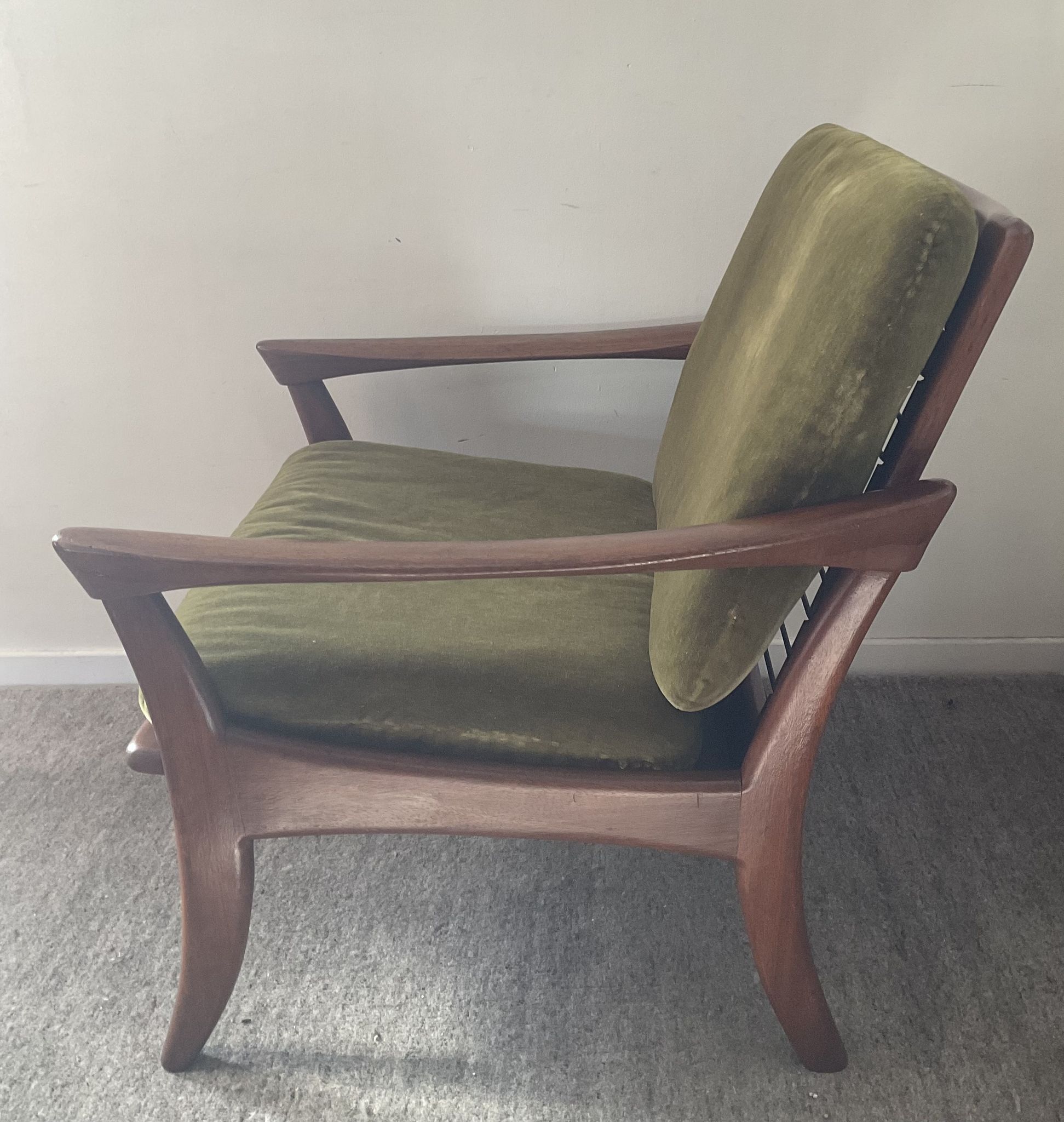 Pair of Scandinavian armchairs De Ster Gelderland in teak 60s