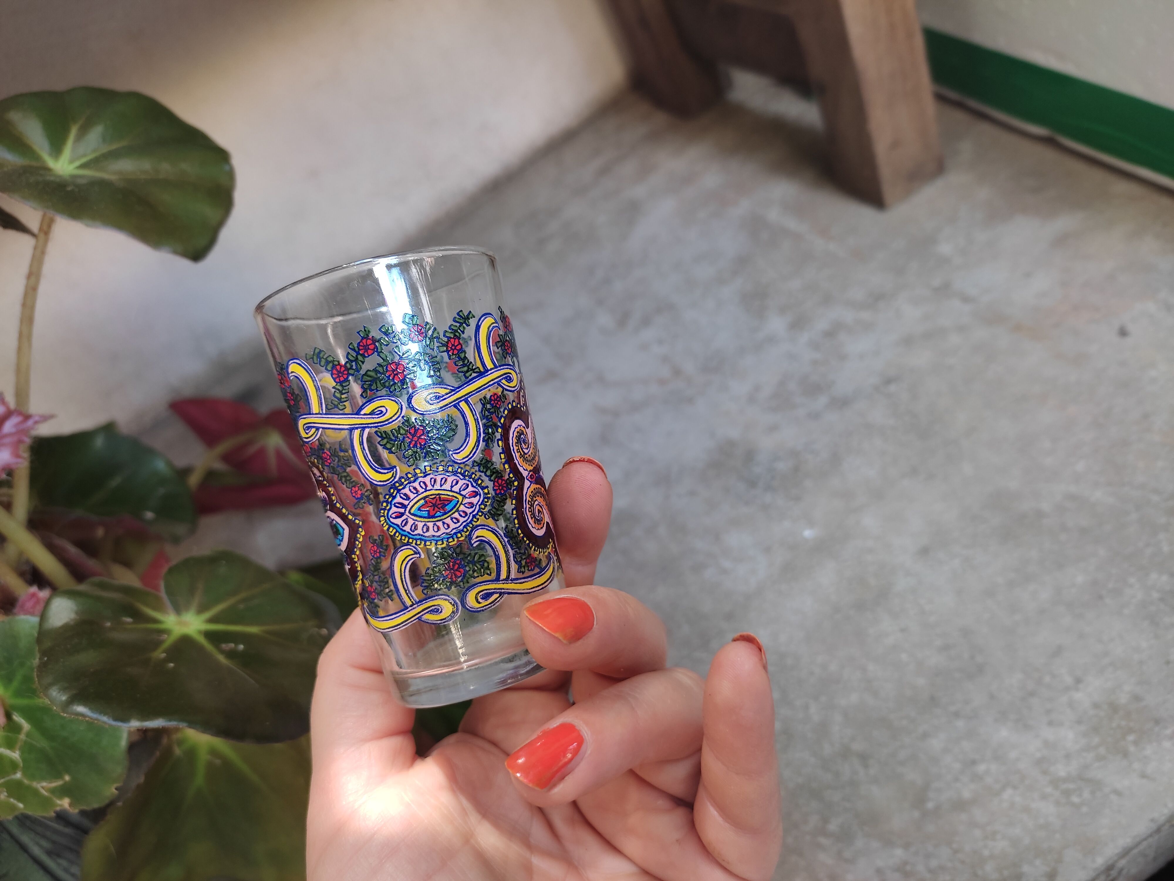 7 tea glasses, orienti pattern