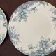 4 Clairefontaine ironstone flat plates, Cyclamens model