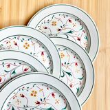 Dessert plates Creil Montereau 40's