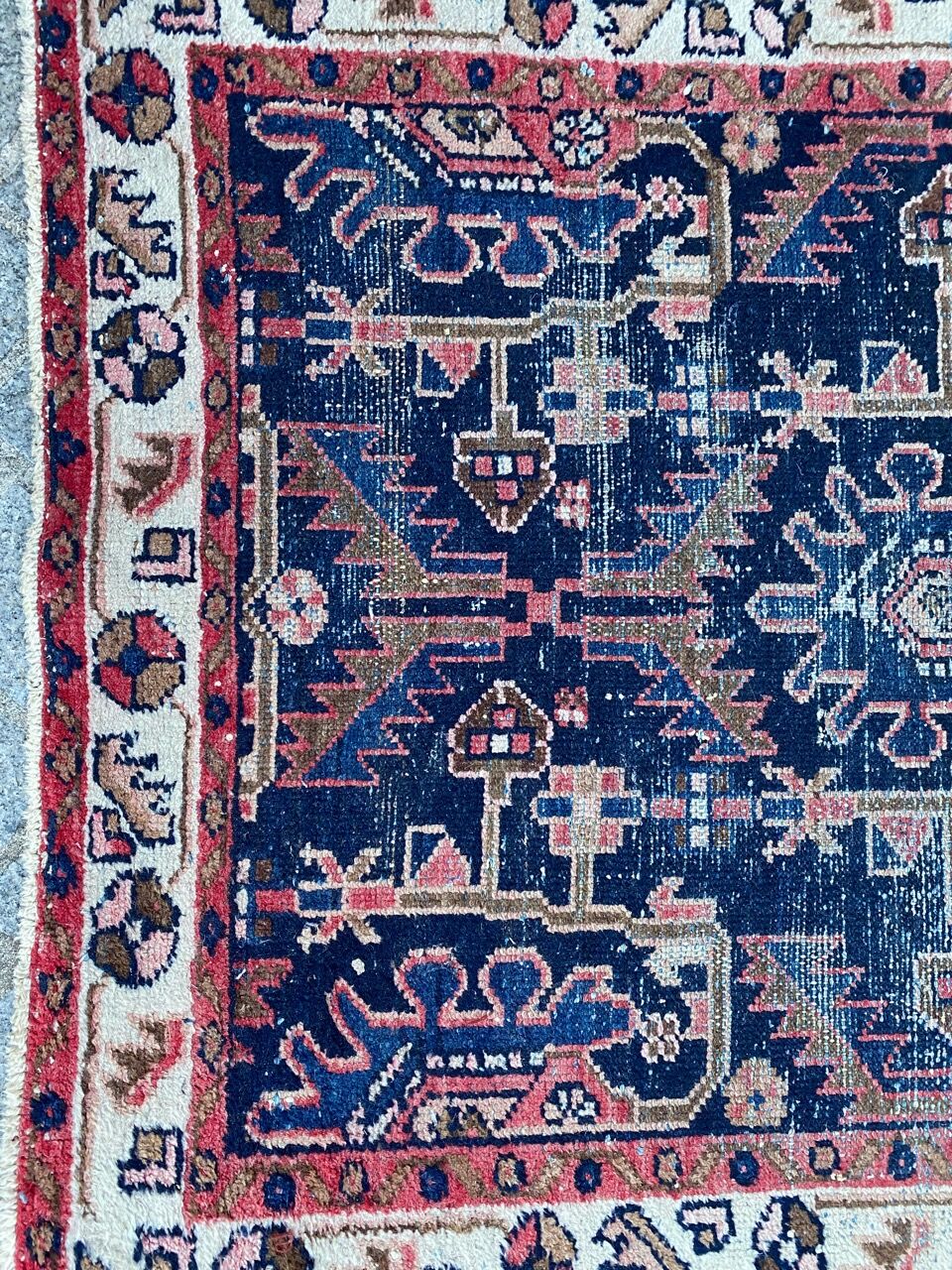 Ancient Persian carpet Hamadan handmade 94x145 cm