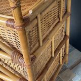 Vintage rattan chiffonier