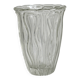 Thick transparent glass vase