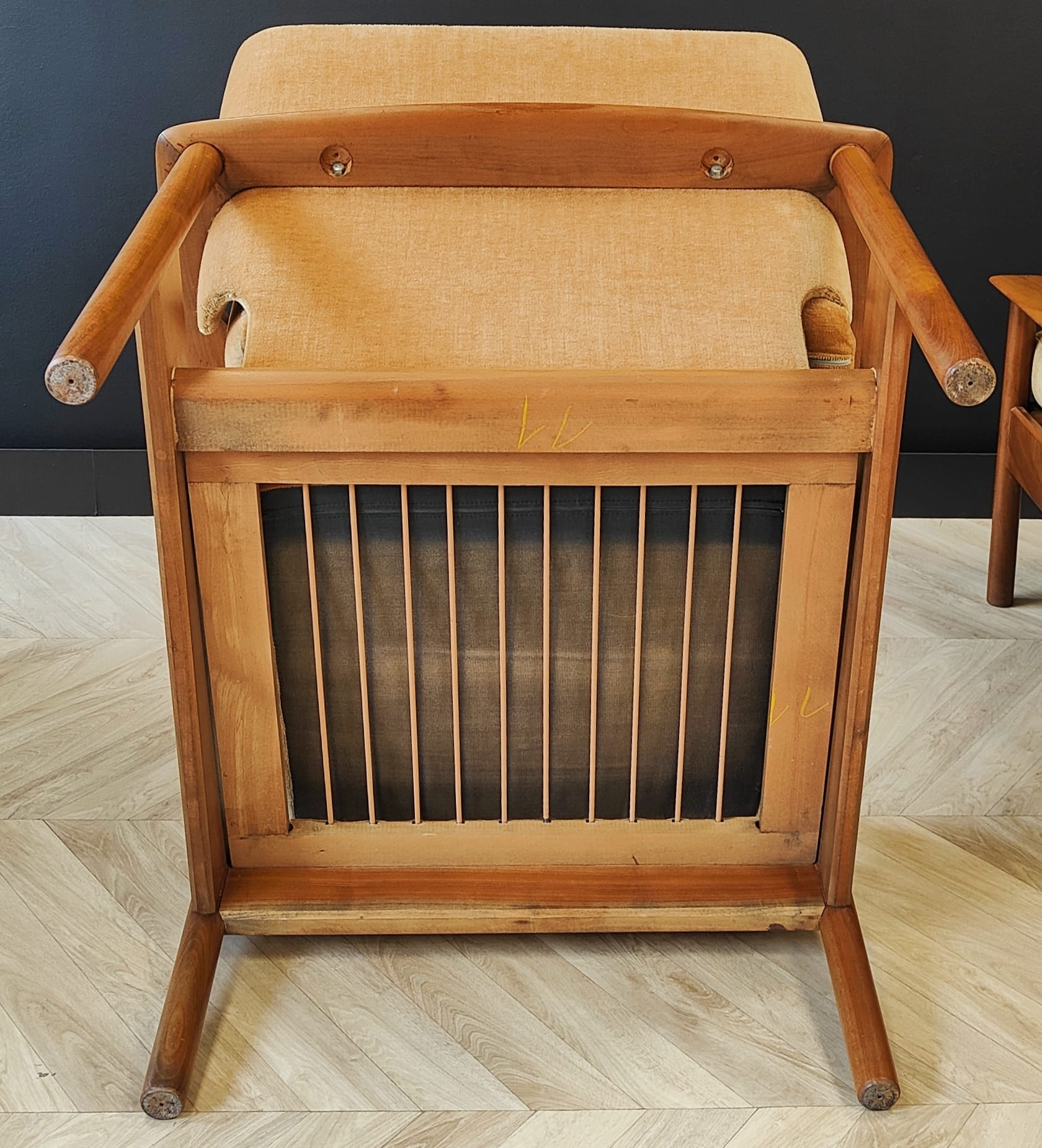 Two mid century armchairs vintage