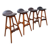 Vintage Danish design teak barstools OD 61 Erik Buch O.D. Møbler
