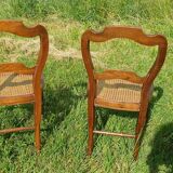 Pair of Louis Philippe cane chairs late 19th century