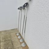 Set of 4 Artemide "mikado" pendant lights, FA Porsche design, 80s