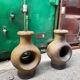 Set of 2 Danish modernist stoneware lamps from the mid-century, 1960s