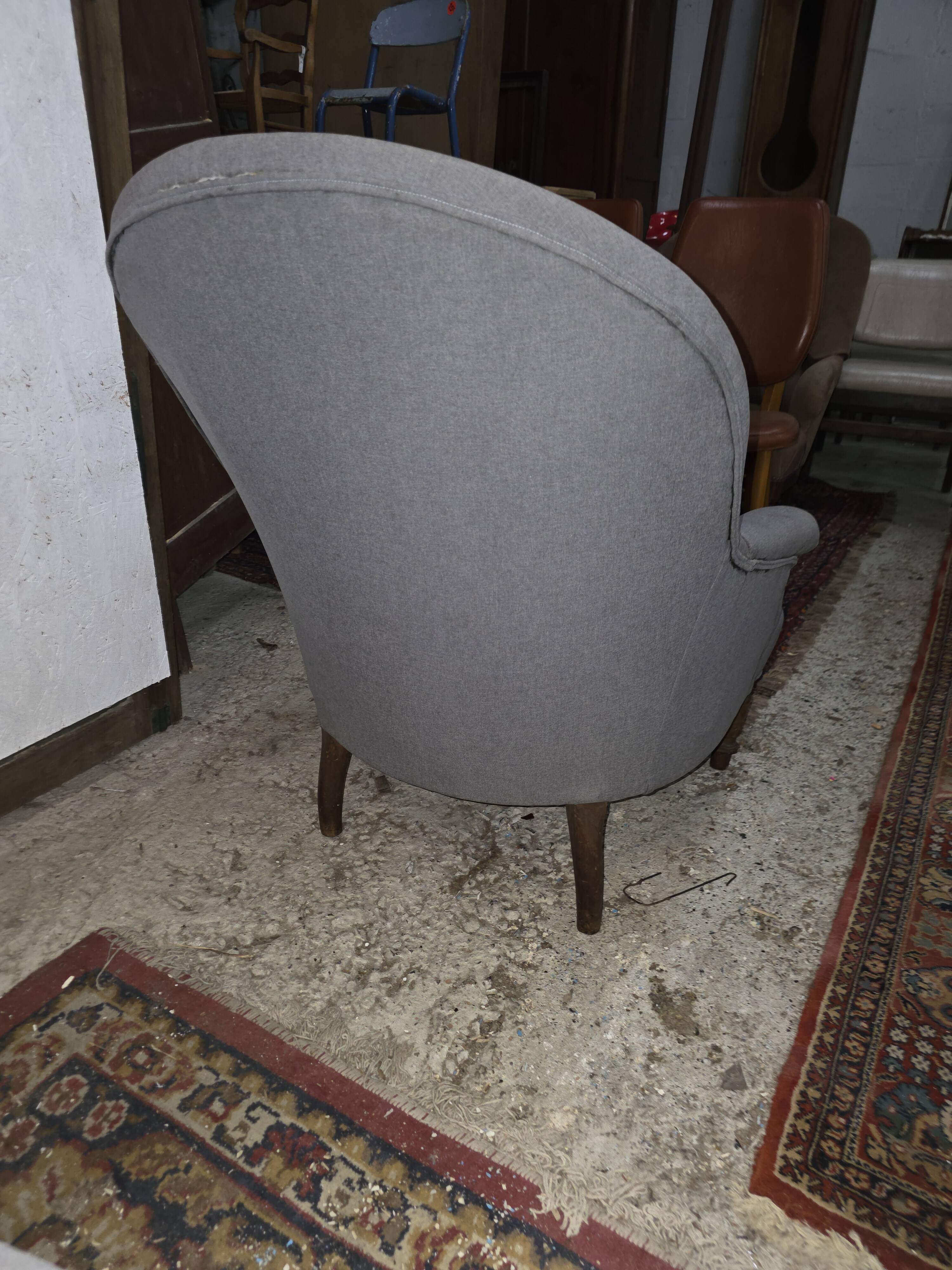 Paire de fauteuils crapaud Napoléon III