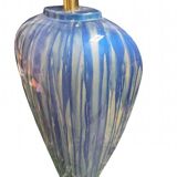 Blue ceramic table lamp base