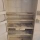antique metal cabinet two doors
