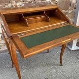 Louis XV style cherry wood Dos d'Âne scriban slope desk 1970