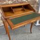 Slope desk scriban Donkey's back in Louis XV style, cherry wood, 1970.