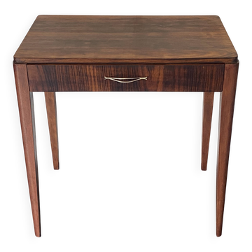 Table d’appoint, bureau 1 tiroir en placage de palissandre, 1950