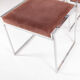 Suite de 6 chaises en acier chromé et velours marron circa 1970