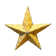 Amish star yellow, ochre 30cm
