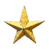 Amish star yellow, ochre 30cm