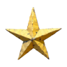 Amish star yellow, ochre 30cm