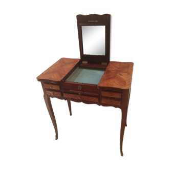 Dressing table marquetry Louis XV style