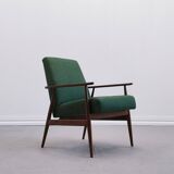 1960 Henryk Lis Mid Century Armchair in Green Tweed
