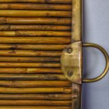 Rattan and brass top, Italy, 1970
