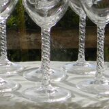 6 crystal water glasses from ARQUES. Epi Fleury model.