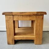 Square Wooden Coffee Table with Shelf