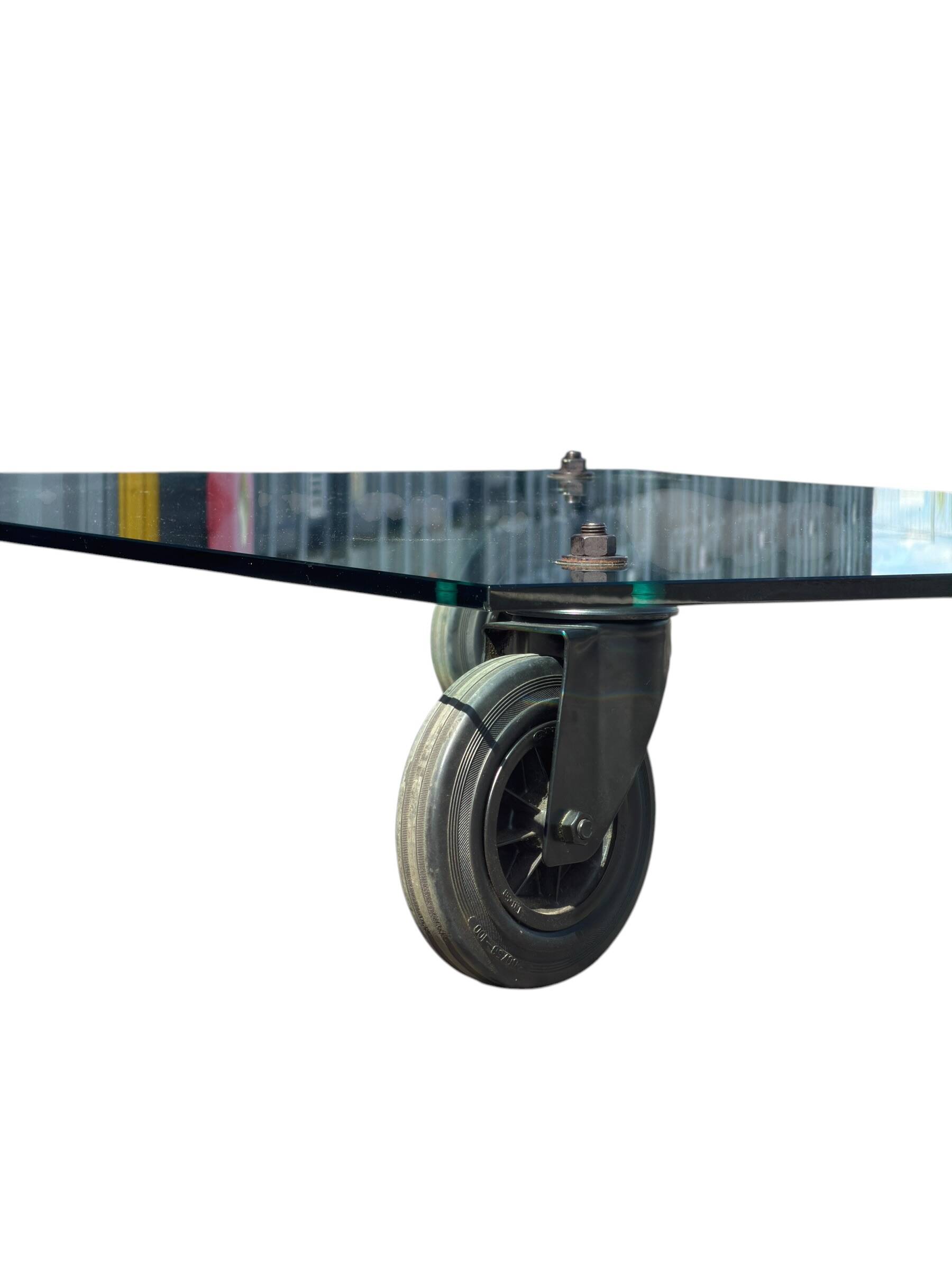 Coffee Table with Wheels Gae Aulenti FontanaArte Format XXL 150x100