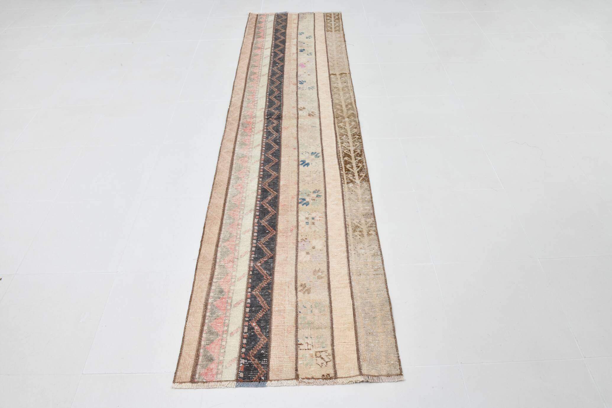 Mid Century Modern Vintage Runner Rug, 71x290Cm