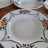 Ensemble de 6 assiettes creuses Badonviller