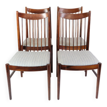 Set Of 4 Dining Chairs Model 422 Made In Rosewood By Arne Vodder From 1960s