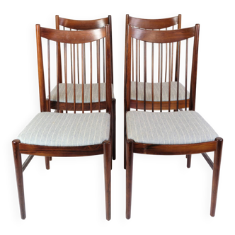 Ensemble de 4 chaises de salle à manger modèle 422 fabriquées en palissandre par Arne Vodder des années 1960