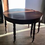 Half-moon walnut table