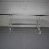 Vintage acrylic and glass dining table