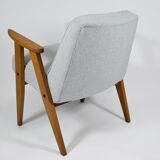 Vintage 366 armchair, designer J. Chierowski, 1960s, blue
