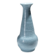 Turquoise ceramic conical vase, accolay, 1950s