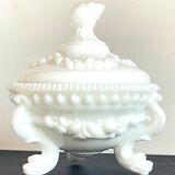 Vintage opaline glass candy dish