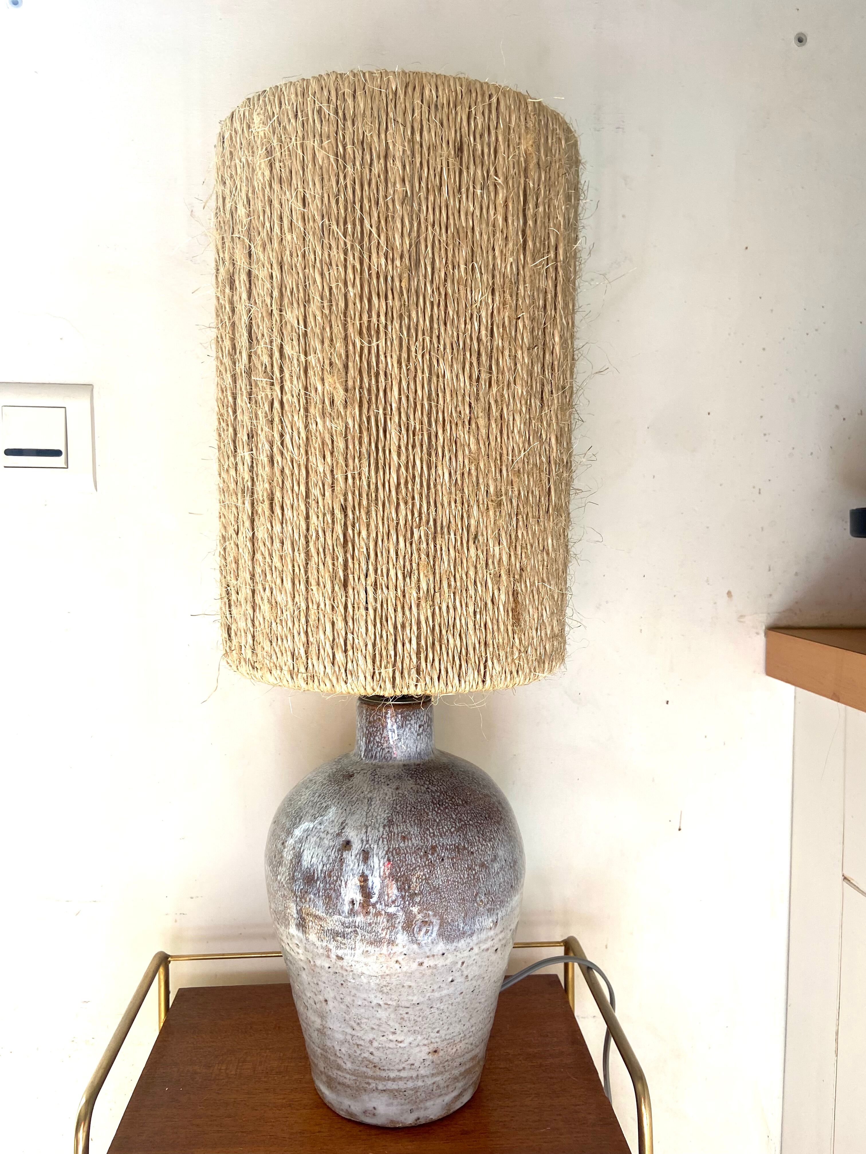 Vintage glazed ceramic lamp