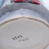 Italian round vase with bottle and floral motifs - 1950s/1960s