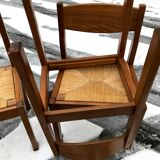 4 mulched and vintage elm chairs