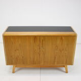 Vintage Cabinet Combination of Veneer and Glass by Jitona,1960s