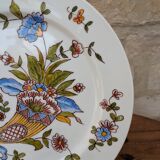 Very beautiful old plate decorated with a cornucopia, hand-painted, Limoges