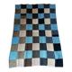 Hand knitted patchwork plaid