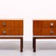 Pair of Meurop teak bedside tables 1960 Belgium