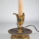 Lampe à poser bronze bougie éléctrifié